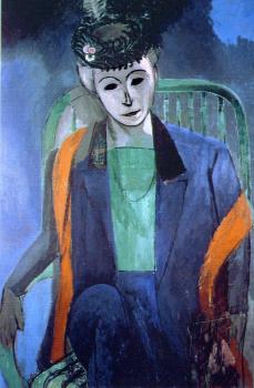 Henri Emile Benoit Matisse : portrait of Mme matisse II